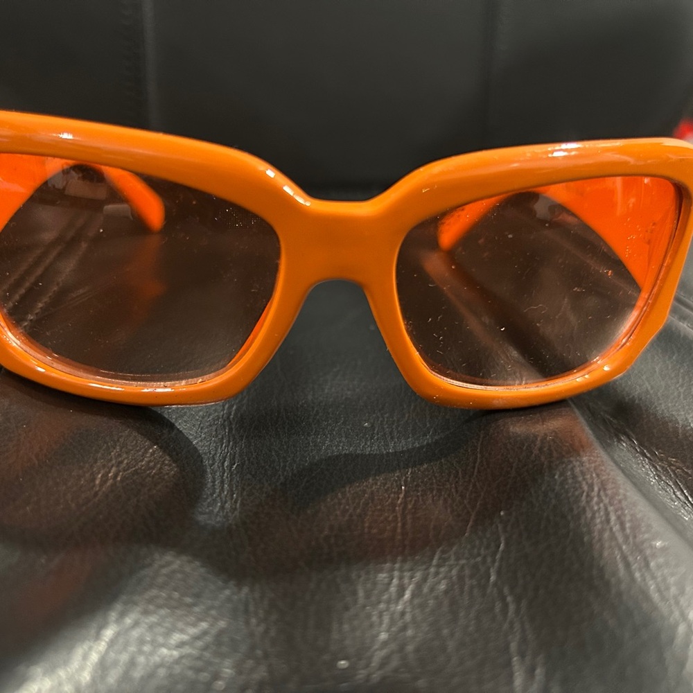 Orange Rectangular Sunglasses - image 2